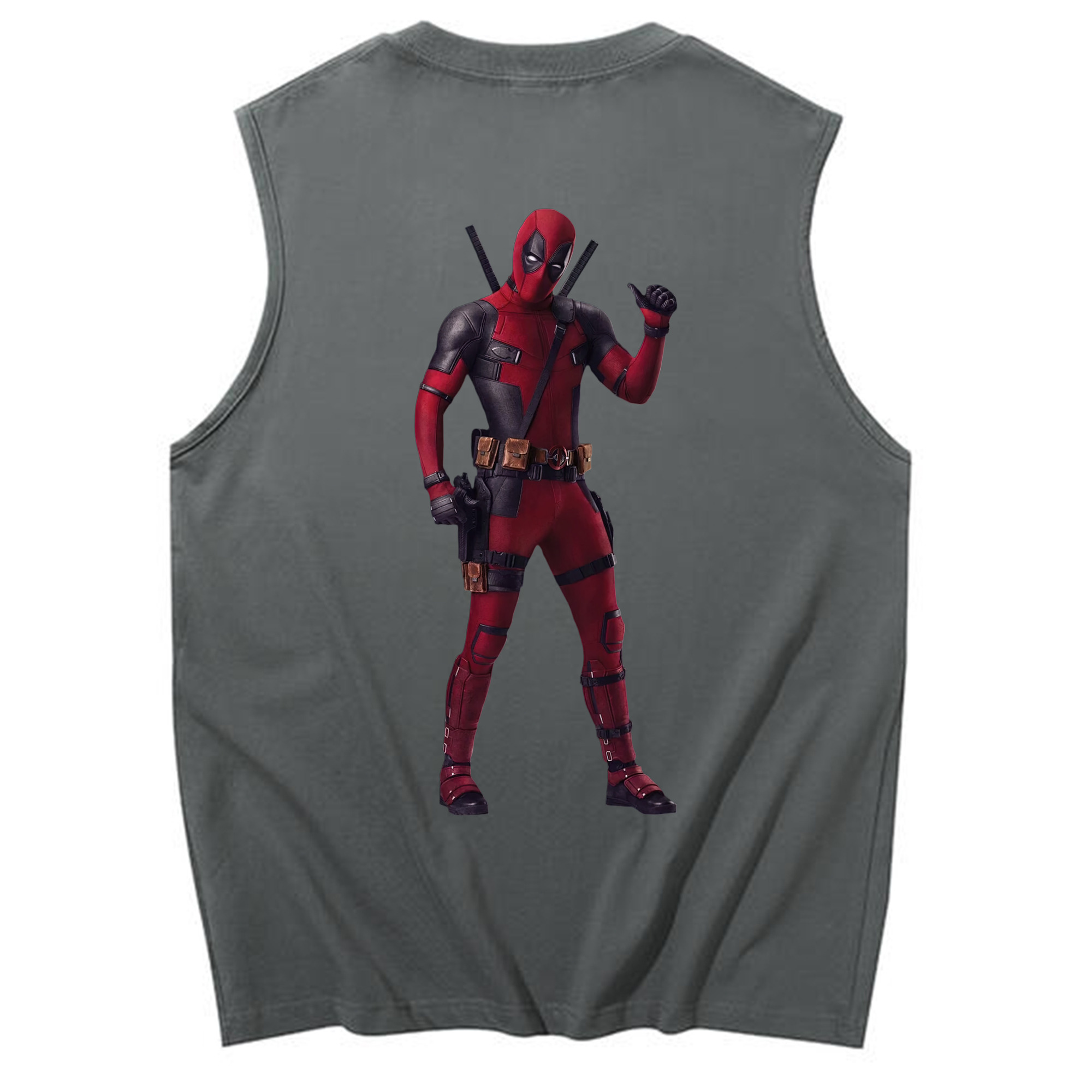 （画像用） Deadpool デッドプール コットン100％タンクトップ（背面プリント）